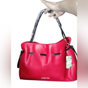 Badgley Mishcka ( IHAVE 2 FOR SALE) Elegant Vegan Red Tote Bag
